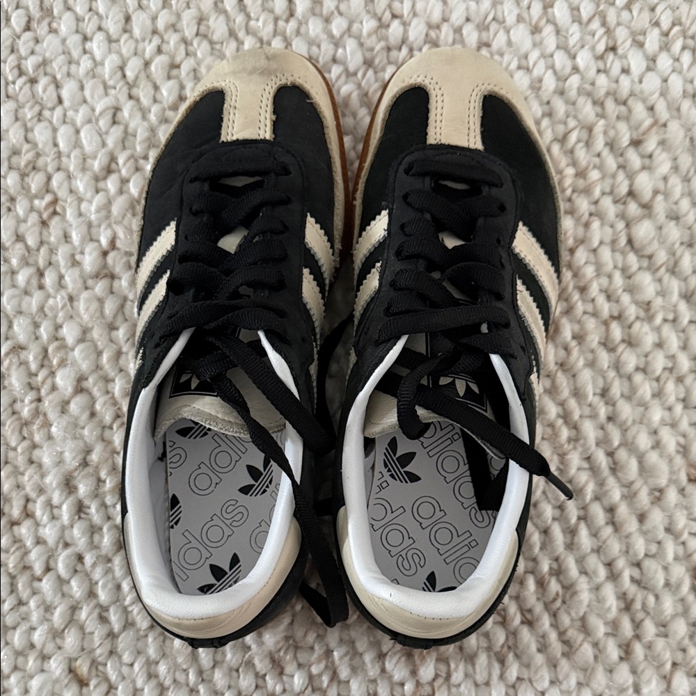 Adidas Classic Black and Tan Sneakers